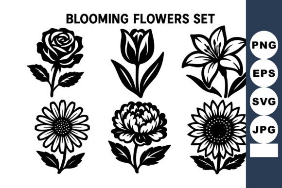 Blooming Flowers: Elegant Graphics & Illustrations