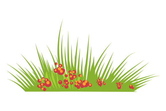 Blooming Grass Graphics: Natural Illustrations for Crafts