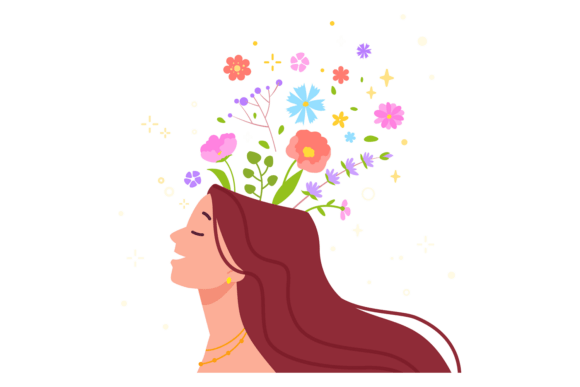 Calm Piece Woman Graphics & Illustrations Review