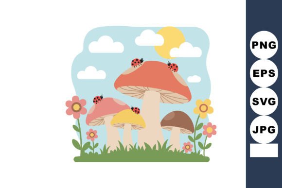 Colorful Mushrooms Graphics & Illustrations Review