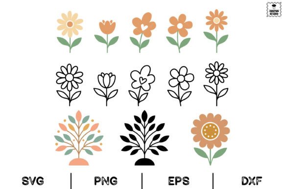 Cute Flower Spring Flowers Svg: Graphics & Illustrations