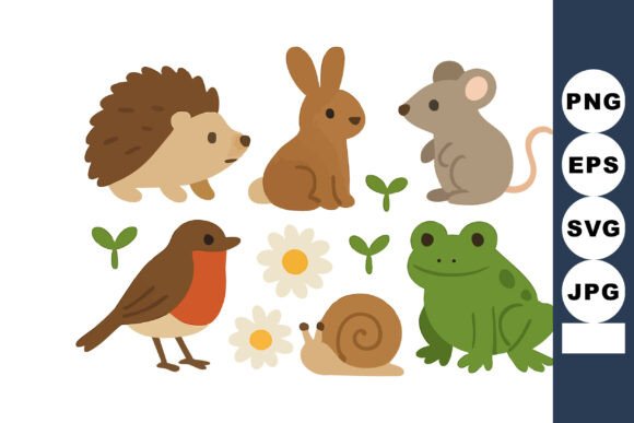 Cute Woodland Animals: Graphics & Illustrations