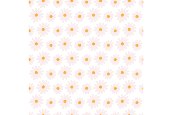 Daisy Flowers Pattern: Seamless Chamomil Graphics & Illustrations
