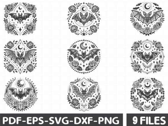 Gothic Bat with Moon and Roses SVG: A Designer's Review