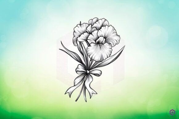 Iris Flowers Birthday Month: Premium Graphics & Illustrations