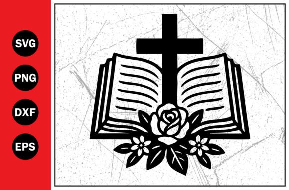 Open Bible, Cross, Rose Graphics & Illustrations Review