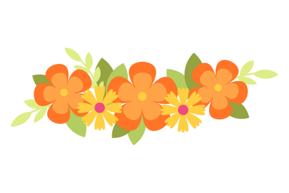 Orange Flower Graphics: Vibrant Illustrations for Shops