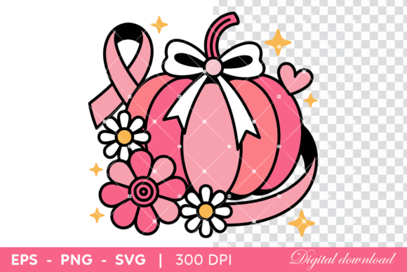 Pink Pumpkin Graphics: Illustrations for Fall Sales