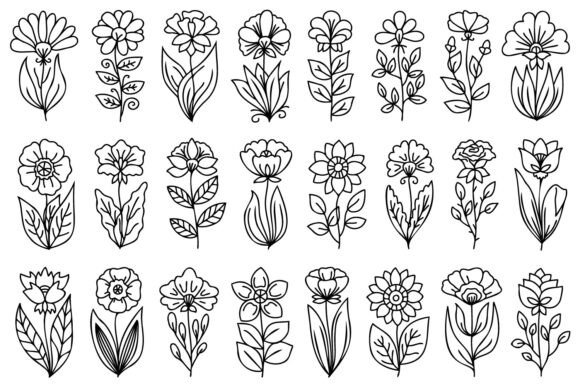 Review: Hand Drawn, Line Art Flowers for Modern Embroidery