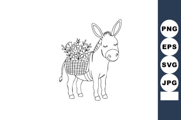 Simple Donkey Graphics & Illustrations for Branding
