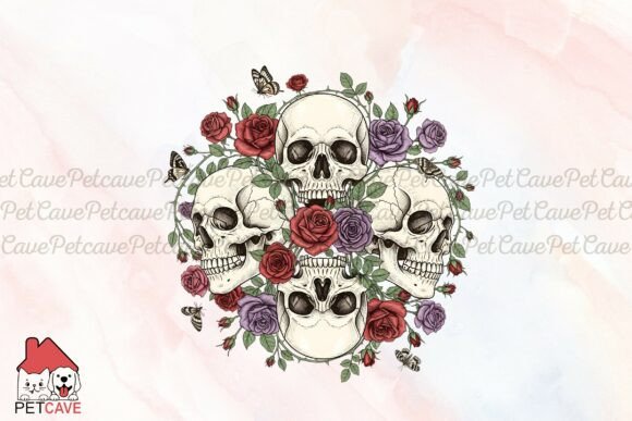 Skulls Roses PNG: Premium Graphics for Editorial Illustrations