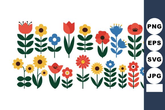 Spring Flowers Vector: Graphics & Illustrations